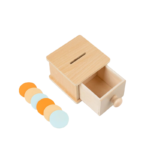 Montessori monetų dėjimo dėžutė