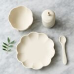 Silikoninis 4 dalių pietų rinkinys, Cream