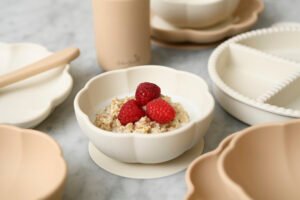 Silikoninis 4 dalių pietų rinkinys, Cream - Image 3