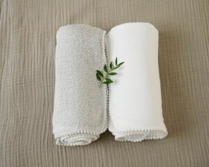 2 vnt. muslino antklodės kūdikiams, Giraffe - Image 2