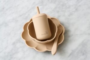 Silikoninis 4 dalių pietų rinkinys, Oatmeal - Image 3